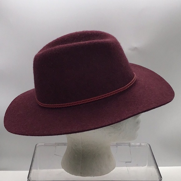🔴👒2/$12+Discount Ship! Gap Burgundy Wool Hat With Tweed Bow - Picture 4 of 5
